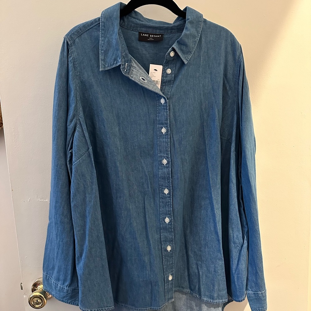 Blue Denim Button-Up Shirt